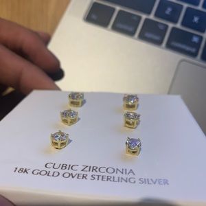 Giani Bernini Cubic Zircona 18k Gold- New